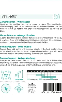 Produktbild von Sommerblumen Mischung Weiß | Blumensamen von Hortitops