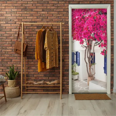 Obrázek produktu pro Samolepicí tapeta na dveře dveřní plakát alej - 91x211 cm jednodílná - fototapeta na dveře obývací pokoj kuchyň koupelna dveře samolepka dveře fólie odolná proti UV záření připraveno k montáži