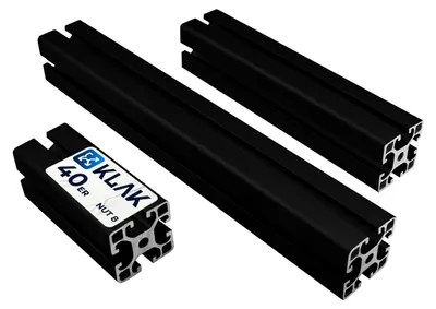 Produktbild von KLAK 40 - Aluprofil 40x40mm Nut 8 Aluminium Systemprofil Typ I schwarz 800mm