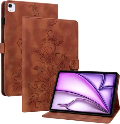 Produktbild von iPad Air 11 (2024/2025) Hülle - Coverup Lily Flower Klapphülle - Braun