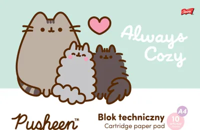 Zdjęcie produktu dla Blok techniczny A4 10 kartek Pusheen Majewski