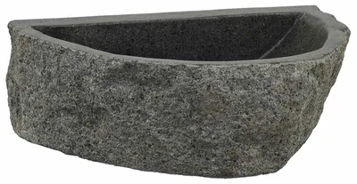 Image de vidaXL Lavabo mural gris 37 x 30 x 12 cm Pierre de rivière