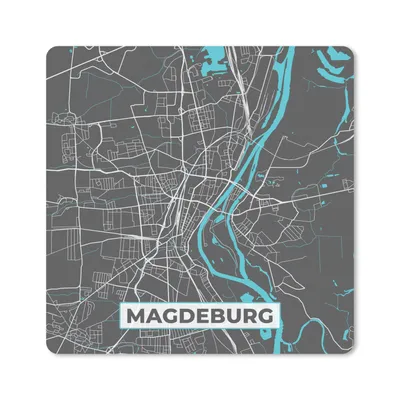 Produktbild von MuchoWow® Mauspad Mousepad Stadtplan - Magdeburg - Deutschland - Karte 30x30 cm - Mousepads - Maus Mat - Pad - Mausunterlage - Gaming