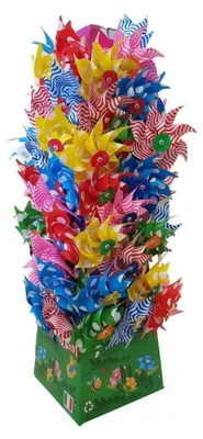 Produktbild von Giobas Windräder Spielzeug Kunststoff bunt 50cm - Windrad Set