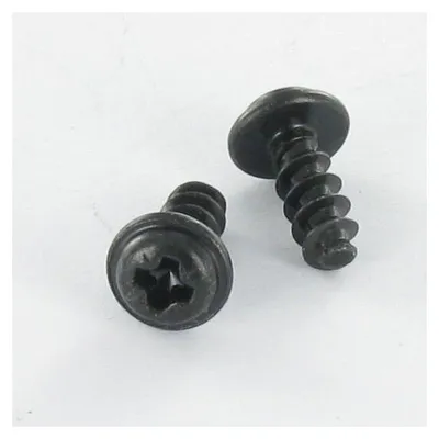 Produktbild von Schraube PVC Flachrundkopfschraube Pozi 2 4X10 Stahl schwarz verzinkt