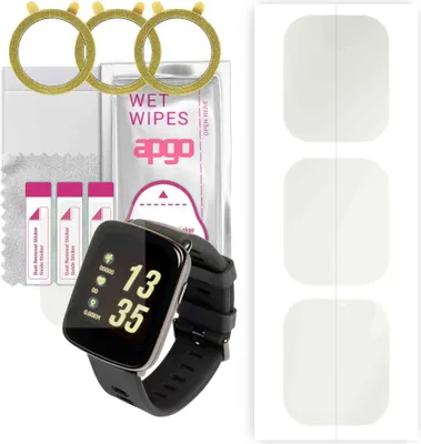 Produktbild von apgo 3 Stück Schutzfolie, Matt, kompatibel mit Garett G32W Smartwatch, Hydrogel Displayschutzfolie mit Positionierhilfe, Displayfolie, robust und kratzfest