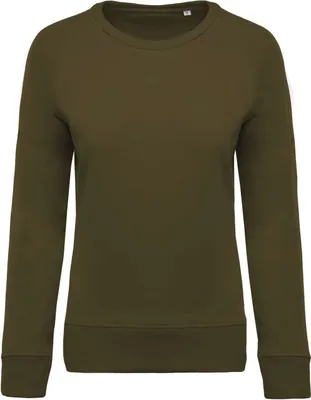 Produktbild von Kariban Damen Sweatshirt Langarmshirt Pullover Pulli Basic Sweat Shirt, Größe:L, Farbe:Mossy Green