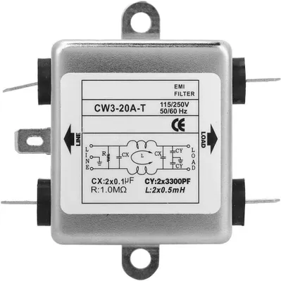 Produktbild von Netzfilter für Entstörfiltermodul CW3-20A-T, einphasiges Netzteilmodul 115 V/250 V, 50/60 Hz