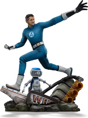 Produktbild von Fantastic Four Art Scale Statue 1/10 Mr. Fantastic and H.E.R.B.I.E 26 cm