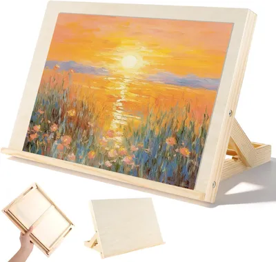 Imagen del producto de Caballete de mesa, tabla de dibujo, formato A4, 33 x 23 cm, ligero, portátil, ideal para trabajos creativos