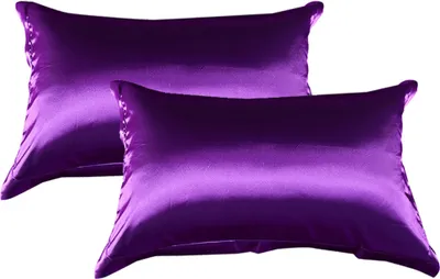 Obrázek produktu pro CANDeal 2 kusy 48x74cm hedvábný povlak na polštář, obálkový uzávěr, povlak na polštář proti stárnutí, tmavě fialový