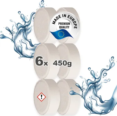 Produktbild von Luftentfeuchter Granulat Tabs 6x 450g für Raumentfeuchter Box Nachfüllpack ohne Strom