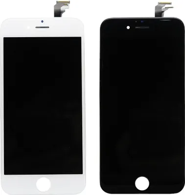 Produktbild von Display iPhone 6 RETINA LCD Glas vormontiert komplett Touch Digitizer Linse AAA+ Weiß / Schwarz, Farbe:weiß