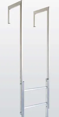 Produktbild von Günzburger Steigtechnik Ausstiegsholm abgewinkelt Aluminium eloxiert Länge 1.600 mm - 061049
