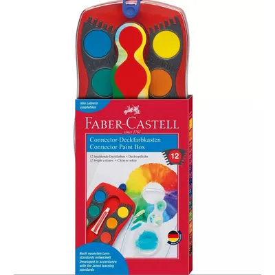 Zdjęcie produktu dla Nieprzezroczyste pudełko Faber Castell Connector z 12 jaskrawymi kolorami