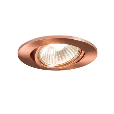 Produktbild von QAZQA - Modern Neigbarer Einbauspot aus Kupfer - Cisco I Wohnzimmer I Schlafzimmer - Aluminium Rund - LED geeignet GU10