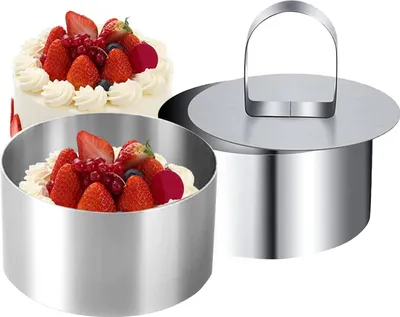 Produktbild von Set von 4 Dessert-Ringen - Edelstahl - 8 cm