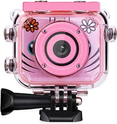 Zdjęcie produktu dla TechKidz, kamera sportowa 1080p Full HD dla dzieci z akcesoriami, różowa