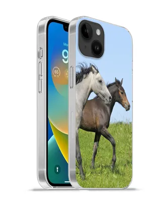Produktbild von MuchoWow® Handyhülle Schutzhülle Hülle für Apple iPhone 14 Plus - Soft case Pferde - Tiere - Gras Silikon Softcase Handy Hülle - Abbildung
