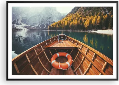 Produktbild von Gerahmtes Poster - Schwarzer Rahmen - £ódŸ Berge Kajak - 100x70 cm - Wand Bild - Wanddeko - Wandbilder - Kunstposter - Wandposter - Bilderrahmen - Bilder - Kunstdruck - P2BAA100x70-4981