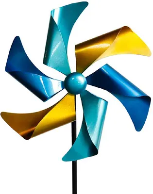 Produktbild von XL Windrad bunt aus Metall Kupfer Gold Silber