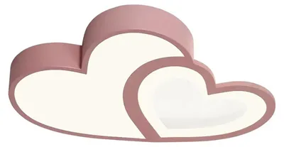 Produktbild von Herzförmige LED Kinderzimmerlampe - Deckenleuchte - Dimmbar - Fernbedienung - 35 W - 10–15 m² - Rosa