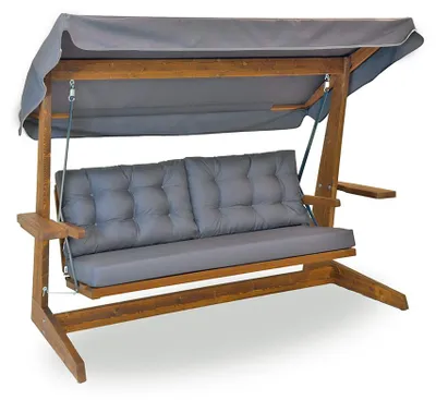Obrázok produktu pre Westmann drevená hollywoodska hojdačka Viva 2400 antracit 237x115x175 cm