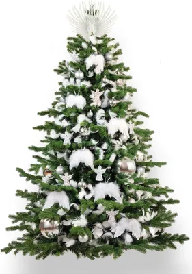 Produktbild von Dekorierter künstlicher Weihnachtsbaum mit 136 Ornamenten ANGEL WINGS 240 cm Baum mit Ständer und Weihnachtsschmuck