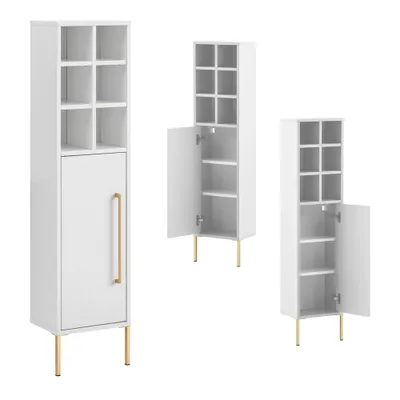 Produktbild von Highboard Badezimmer SARAY-80 in Kreideweiß, B/H/T: ca. 30,4/130,6/21,8 cm