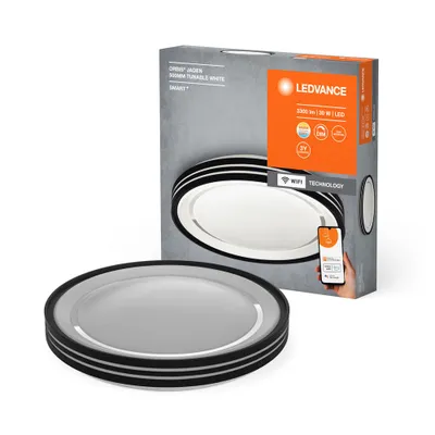 Produktbild von LEDVANCE SMART+ Orbis Jaden, Intelligente Deckenbeleuchtung, WLAN, Schwarz, Polycarbonat (PC), Stahl, 2700 K, 2100 lm