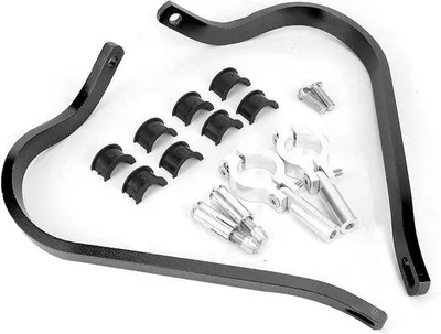 Image de Protège-mains pour moto - Lot de 2 protège-mains - Guidon modifié - Aluminium anti-chocs (noir) .