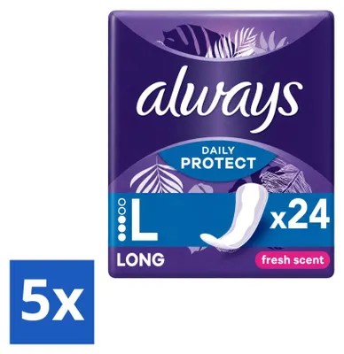 Produktbild von 5 x Always Inlegkruisjes Long Fresh Scent - Vorteilspackung - 5 Stücke