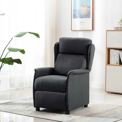 Obrázok produktu pre vidaXL Masážne kreslo tmavošedé 93,5 x 67,5 x 101,5 cm látka