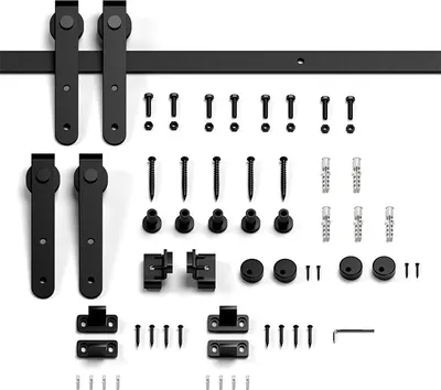 Produktbild von Möbel-Schiebetürsysteme Doppeltür - Schwarz 180 cm - Pro Set