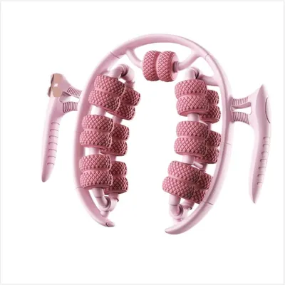 Imagen del producto de INF Rodillo de Masaje en Anillo - 20 Ruedas con Eje de Espuma para Relajación Muscular Profunda y Envoltura 360° Azul