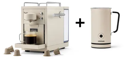 Produktbild von Sjöstrand Set Kapsel-Kaffeemaschine + Milchaufschäumer Beige
