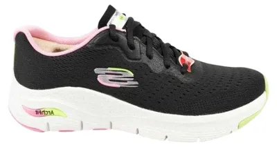 Imagen del producto de Zapatillas deportivas para mujer Skechers, con cordones, suela de goma, color negro