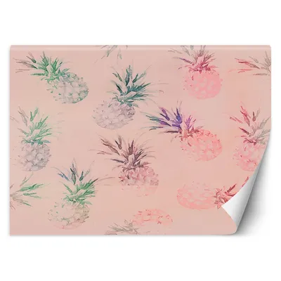 Produktbild von FOTOTAPETE Bunte Ananas Rosa 450x315 cm VLIES Tapete Wandtapete Wandbilder Wanddekoration Design Wohnzimmer Schlafzimmer Flur Büro Küche