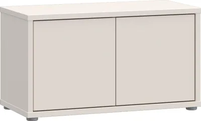 Produktbild von Forte ALICE SPRINGS Sitzbank 70 80, moderne Sitzbank mit Stauraum, 2-türig, Holzwerkstoff, Kaschmir Beige, 74,5 cm breit x 41,5 cm hoch x 34,9 cm tief