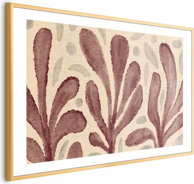 Produktbild von Posterpapier Poster - Leaves and Spots - large trembling shapes inspired by Matisse 60x40 cm Muster a-A-10526-ao-a