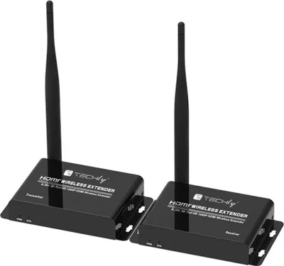 Produktbild von Techly IDATA HDMI-WL55 Audio-/Video-Leistungsverstärker AV-Sender & -Empfänger Schwarz