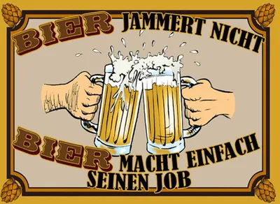 Produktbild von vianmo Holzschild 30x40 cm Bier jammert nicht macht Job