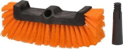 Image de Brosse de nettoyage professionnelle à trois côtés avec poils durs - 26cm - Orange