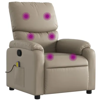 Produktbild von Massagesessel Cappuccino-Braun Kunstleder
