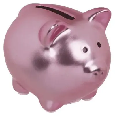 Produktbild von Rosa Glitzer-Schweinchen – Kleine Keramik-Spardose mit Deckel