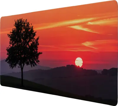 Produktbild von Sonnenuntergang Schreibtischunterlage 89x40cm XXL Mauspad mit Baum
