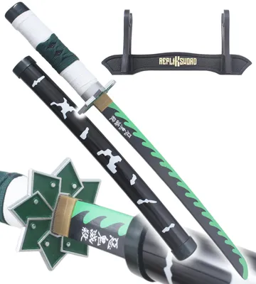 Produktbild von Anime Cosplay Mini Katana Sanemi Shinazugawa Holzschwert Kimetsu no Yaiba Schwert - 45 cm