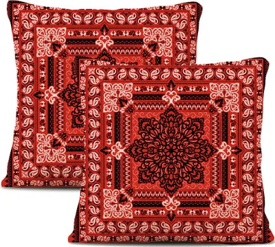 Obrázok produktu pre 2-balenie obliečok na vankúše Plyšové vlákno 45 cm X 45 cm, Dekoračný poťah na vankúš, Mandala, Bohémsky, Boho dekor, Hippie, Retro etno vankúš na gauč, spálňu, obývaciu izbu, farmu