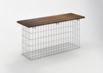 Produktbild von Gartenbank 102 x 50 x 32 cm CUMARU MW 5 x 10 cm, feuerverzinkt
