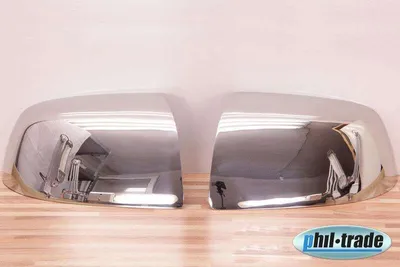 Zdjęcie produktu dla 1Zestaw nakładek lusterek ze stali nierdzewnej V2A do Ford Focus 2 Mondeo 3 Fiesta Fusion C-Max